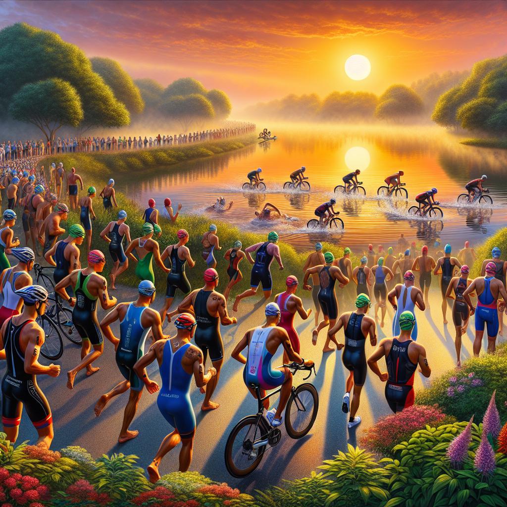 Triathlon Triumph at Dawn