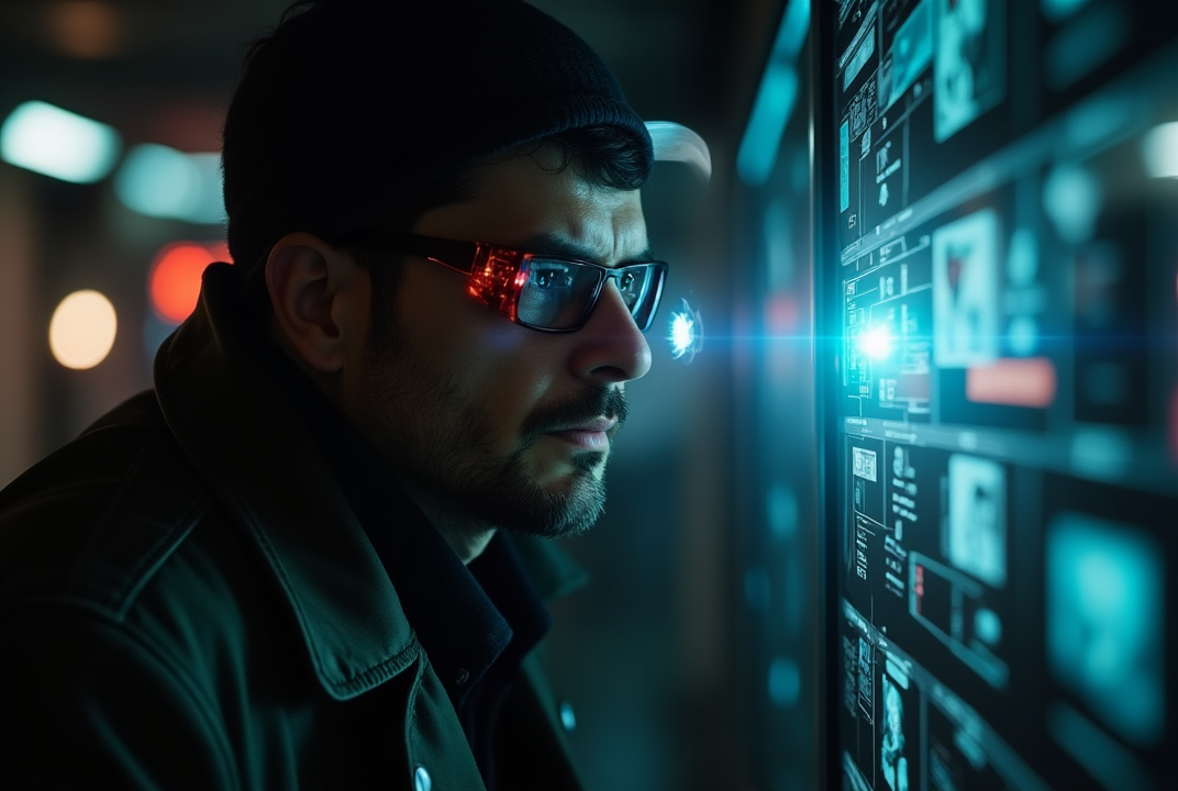 Cybernetic detective crime scene