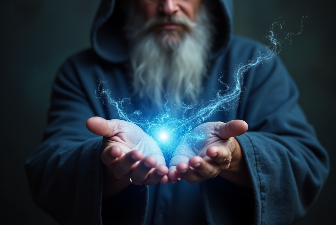 Wizard casting a spell